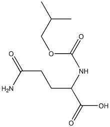 4-carbamoyl-2-{[(2-methylpropoxy)carbonyl]amino}butanoic acid Struktur