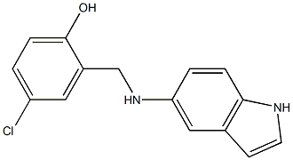 4-chloro-2-[(1H-indol-5-ylamino)methyl]phenol Struktur