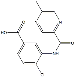 4-chloro-3-{[(5-methylpyrazin-2-yl)carbonyl]amino}benzoic acid Struktur