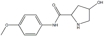 4-hydroxy-N-(4-methoxyphenyl)pyrrolidine-2-carboxamide Struktur