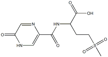 4-methanesulfonyl-2-[(5-oxo-4,5-dihydropyrazin-2-yl)formamido]butanoic acid Struktur