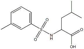 4-methyl-2-{[(3-methylphenyl)sulfonyl]amino}pentanoic acid Struktur