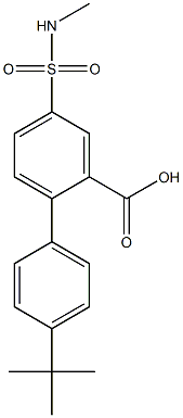 4'-tert-butyl-4-[(methylamino)sulfonyl]-1,1'-biphenyl-2-carboxylic acid Struktur