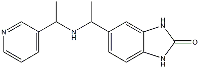 5-(1-{[1-(pyridin-3-yl)ethyl]amino}ethyl)-2,3-dihydro-1H-1,3-benzodiazol-2-one Struktur