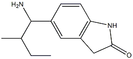 5-(1-amino-2-methylbutyl)-2,3-dihydro-1H-indol-2-one Struktur