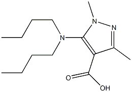 5-(dibutylamino)-1,3-dimethyl-1H-pyrazole-4-carboxylic acid Struktur