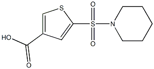 5-(piperidine-1-sulfonyl)thiophene-3-carboxylic acid Struktur