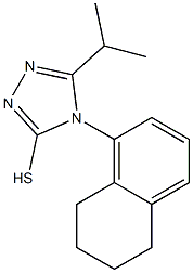 5-(propan-2-yl)-4-(5,6,7,8-tetrahydronaphthalen-1-yl)-4H-1,2,4-triazole-3-thiol Struktur