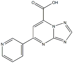 5-(pyridin-3-yl)-[1,2,4]triazolo[1,5-a]pyrimidine-7-carboxylic acid Struktur