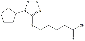 5-[(1-cyclopentyl-1H-1,2,3,4-tetrazol-5-yl)sulfanyl]pentanoic acid Struktur