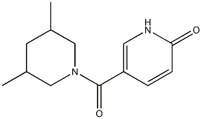 5-[(3,5-dimethylpiperidin-1-yl)carbonyl]-1,2-dihydropyridin-2-one Struktur