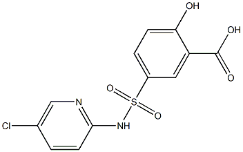 5-[(5-chloropyridin-2-yl)sulfamoyl]-2-hydroxybenzoic acid Struktur