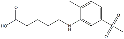 5-[(5-methanesulfonyl-2-methylphenyl)amino]pentanoic acid Struktur