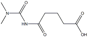 5-[(dimethylcarbamoyl)amino]-5-oxopentanoic acid Struktur