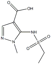 5-[(ethylsulfonyl)amino]-1-methyl-1H-pyrazole-4-carboxylic acid Struktur