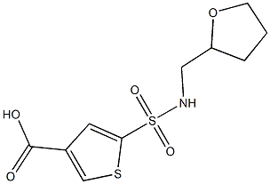 5-[(oxolan-2-ylmethyl)sulfamoyl]thiophene-3-carboxylic acid Struktur