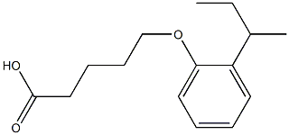 5-[2-(butan-2-yl)phenoxy]pentanoic acid Struktur