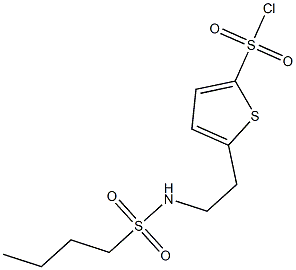 5-[2-(butane-1-sulfonamido)ethyl]thiophene-2-sulfonyl chloride Struktur