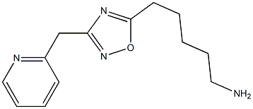 5-[3-(pyridin-2-ylmethyl)-1,2,4-oxadiazol-5-yl]pentan-1-amine Struktur