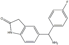 5-[amino(4-fluorophenyl)methyl]-2,3-dihydro-1H-indol-2-one Struktur