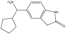 5-[amino(cyclopentyl)methyl]-2,3-dihydro-1H-indol-2-one Struktur