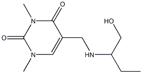5-{[(1-hydroxybutan-2-yl)amino]methyl}-1,3-dimethyl-1,2,3,4-tetrahydropyrimidine-2,4-dione Structure