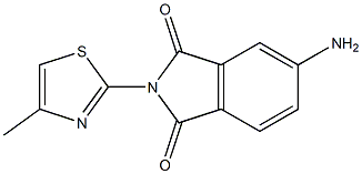 5-amino-2-(4-methyl-1,3-thiazol-2-yl)-2,3-dihydro-1H-isoindole-1,3-dione Struktur