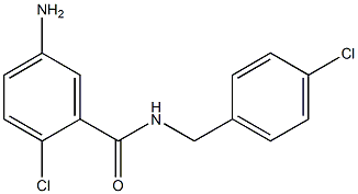 5-amino-2-chloro-N-[(4-chlorophenyl)methyl]benzamide Struktur