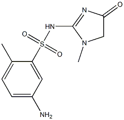 5-amino-2-methyl-N-(1-methyl-4-oxo-4,5-dihydro-1H-imidazol-2-yl)benzene-1-sulfonamide Struktur