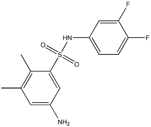 5-amino-N-(3,4-difluorophenyl)-2,3-dimethylbenzene-1-sulfonamide Struktur