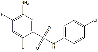 5-amino-N-(4-chlorophenyl)-2,4-difluorobenzene-1-sulfonamide Struktur