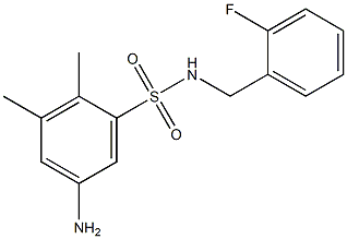 5-amino-N-[(2-fluorophenyl)methyl]-2,3-dimethylbenzene-1-sulfonamide Struktur