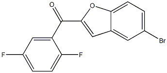 5-bromo-2-[(2,5-difluorophenyl)carbonyl]-1-benzofuran Struktur