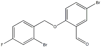 5-bromo-2-[(2-bromo-4-fluorophenyl)methoxy]benzaldehyde Struktur