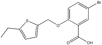 5-bromo-2-[(5-ethylthiophen-2-yl)methoxy]benzoic acid Struktur