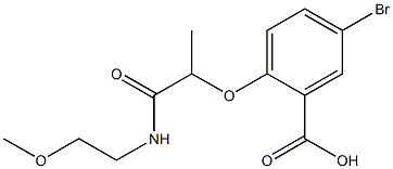 5-bromo-2-{1-[(2-methoxyethyl)carbamoyl]ethoxy}benzoic acid Struktur