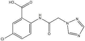 5-chloro-2-[2-(1H-1,2,4-triazol-1-yl)acetamido]benzoic acid Struktur