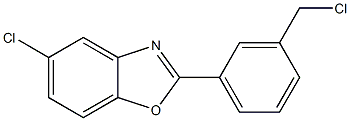 5-chloro-2-[3-(chloromethyl)phenyl]-1,3-benzoxazole Struktur