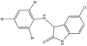 5-chloro-3-[(2,4,6-tribromophenyl)amino]-2,3-dihydro-1H-indol-2-one Struktur