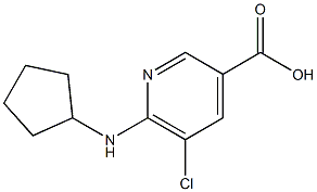 5-chloro-6-(cyclopentylamino)pyridine-3-carboxylic acid Struktur