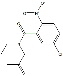 5-chloro-N-ethyl-N-(2-methylprop-2-enyl)-2-nitrobenzamide Struktur