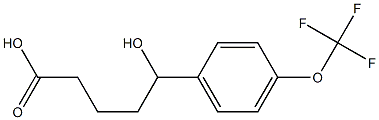 5-hydroxy-5-[4-(trifluoromethoxy)phenyl]pentanoic acid Struktur