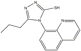 5-propyl-4-(quinolin-8-yl)-4H-1,2,4-triazole-3-thiol Struktur