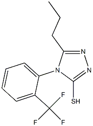 5-propyl-4-[2-(trifluoromethyl)phenyl]-4H-1,2,4-triazole-3-thiol Struktur