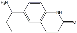 6-(1-aminopropyl)-1,2,3,4-tetrahydroquinolin-2-one Struktur