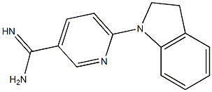 6-(2,3-dihydro-1H-indol-1-yl)pyridine-3-carboximidamide Struktur