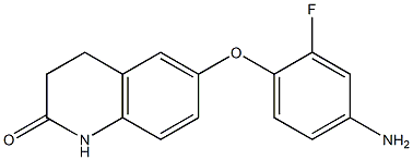 6-(4-amino-2-fluorophenoxy)-1,2,3,4-tetrahydroquinolin-2-one Struktur