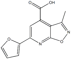 6-(furan-2-yl)-3-methylpyrido[3,2-d][1,2]oxazole-4-carboxylic acid Struktur