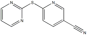 6-(pyrimidin-2-ylsulfanyl)pyridine-3-carbonitrile Struktur