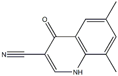 6,8-dimethyl-4-oxo-1,4-dihydroquinoline-3-carbonitrile Struktur